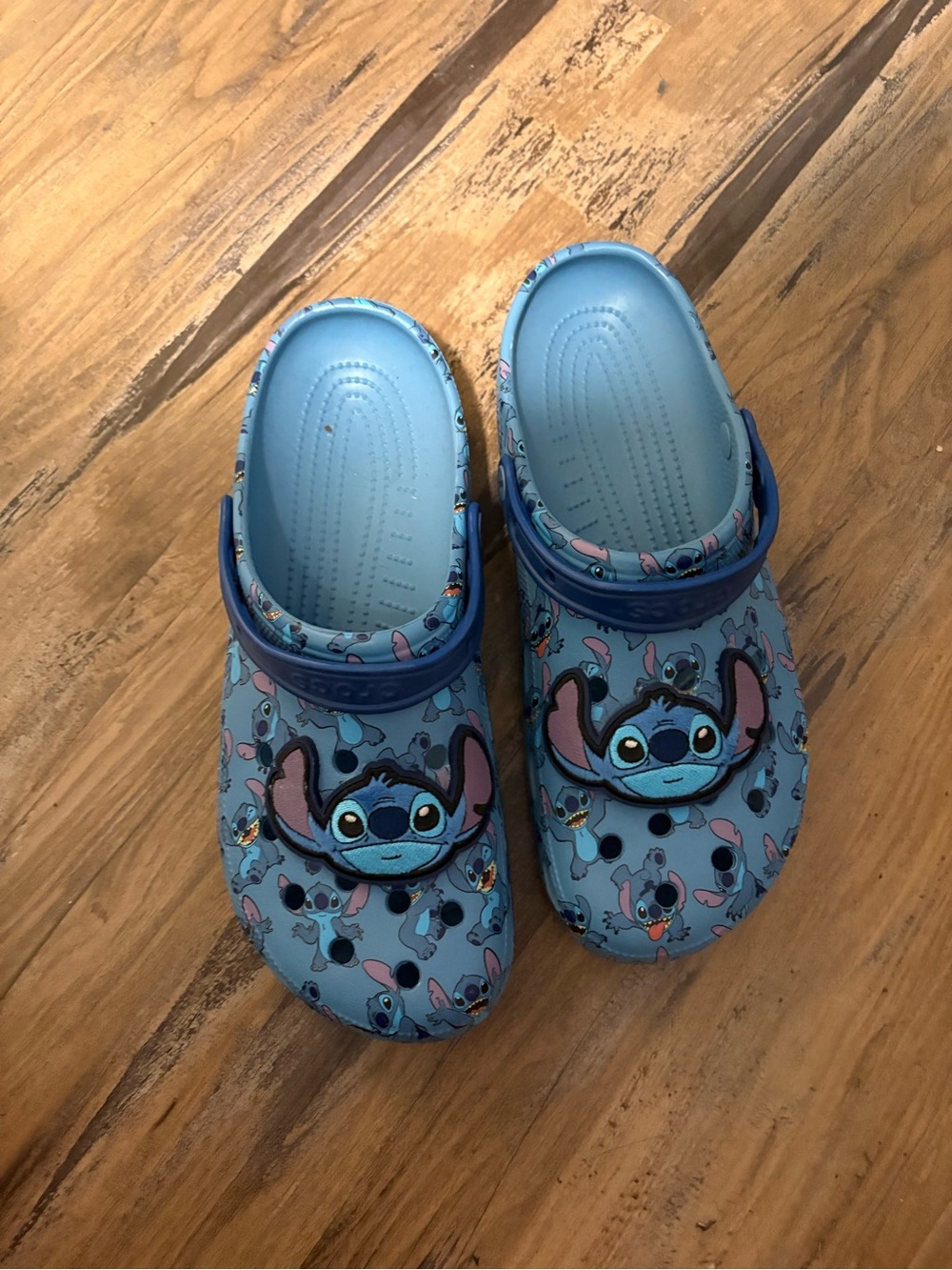 Disney Blue Stitch Print Clog Sandals